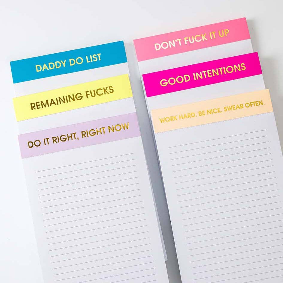 Good Intentions - Lined Notepad - Bright Fuchsia