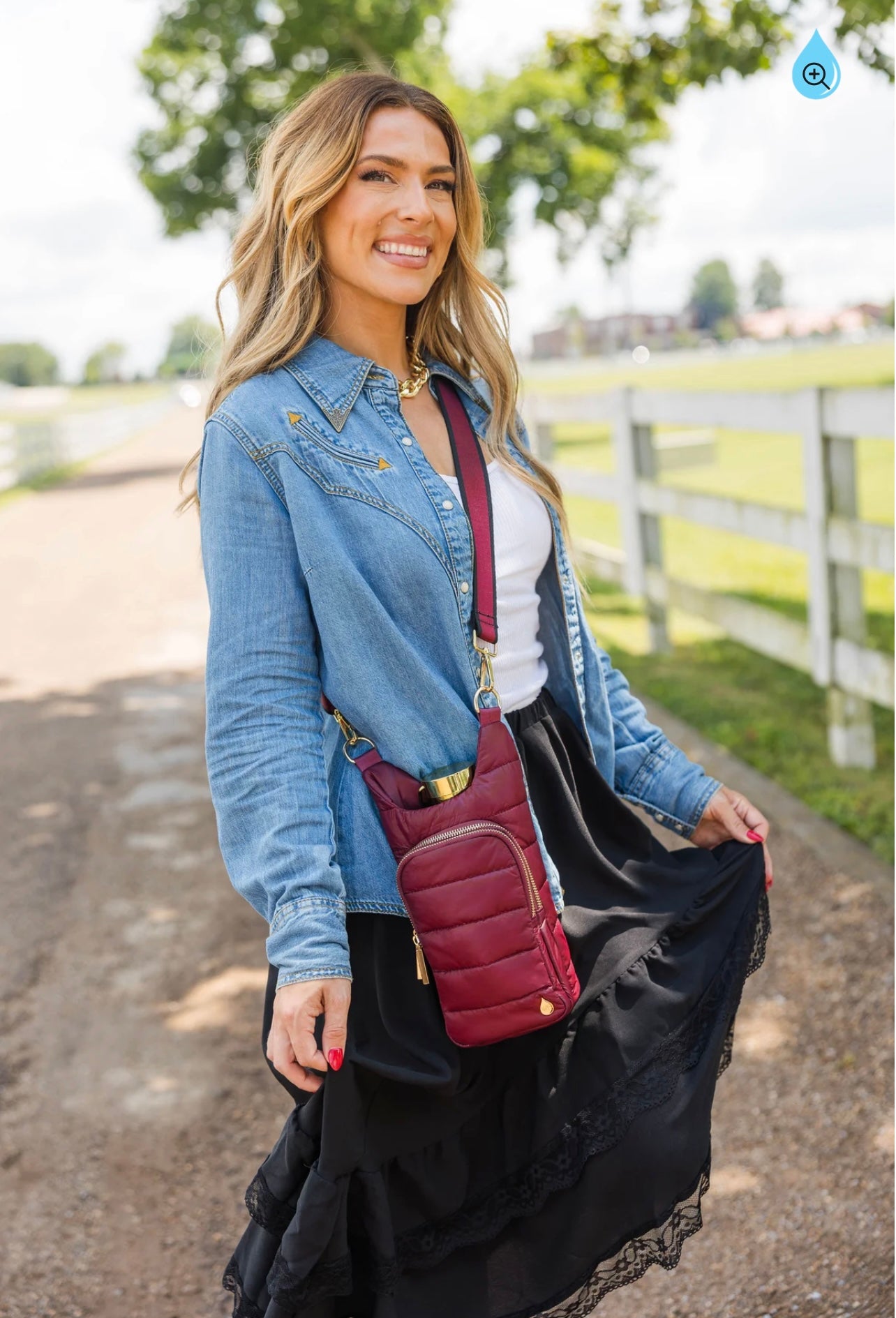 HYDROBAG WATER BOTTLE BAG - DARK CHERRY