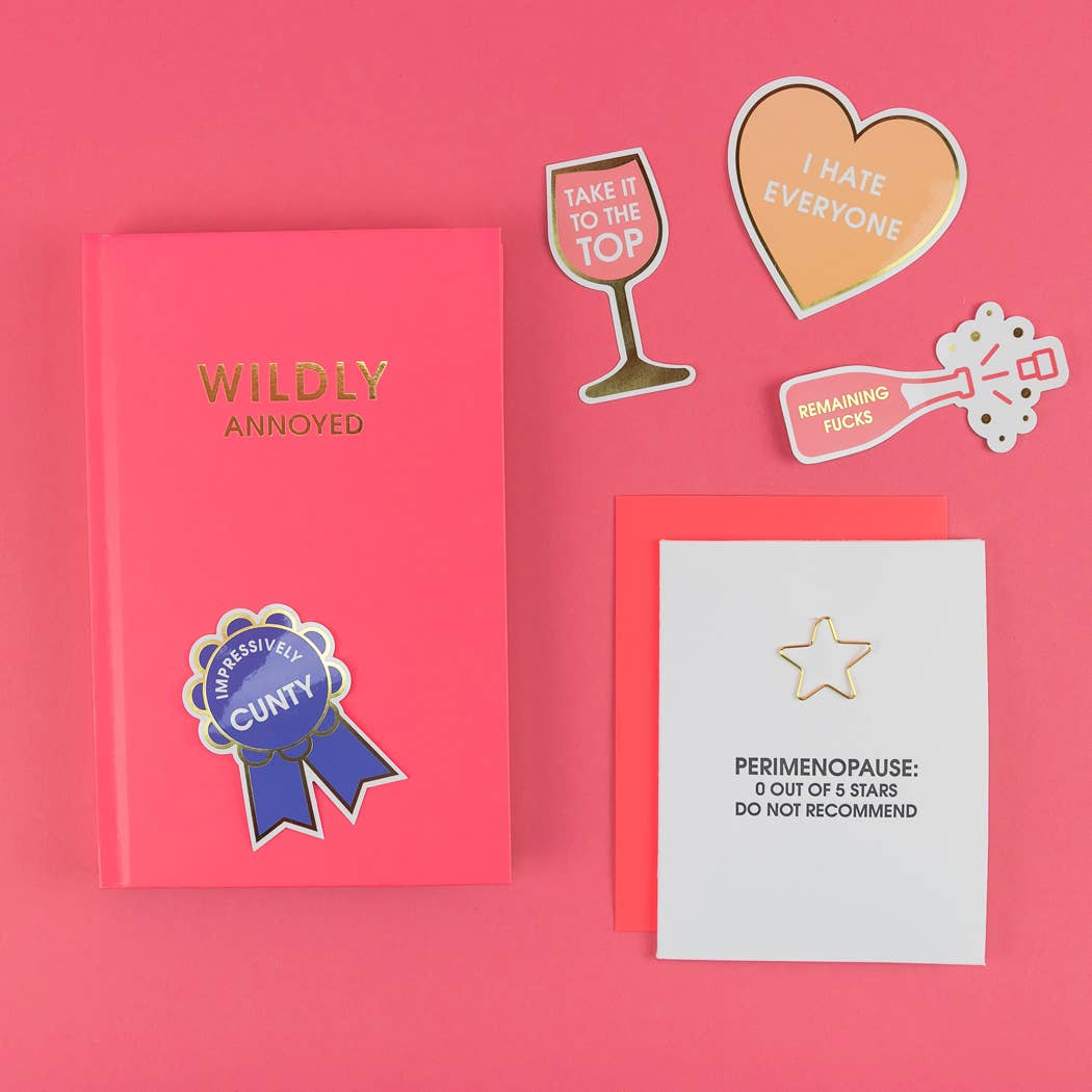 Perimenopause : 0/5 Stars - Everyday Paper Clip Letterpress Card
