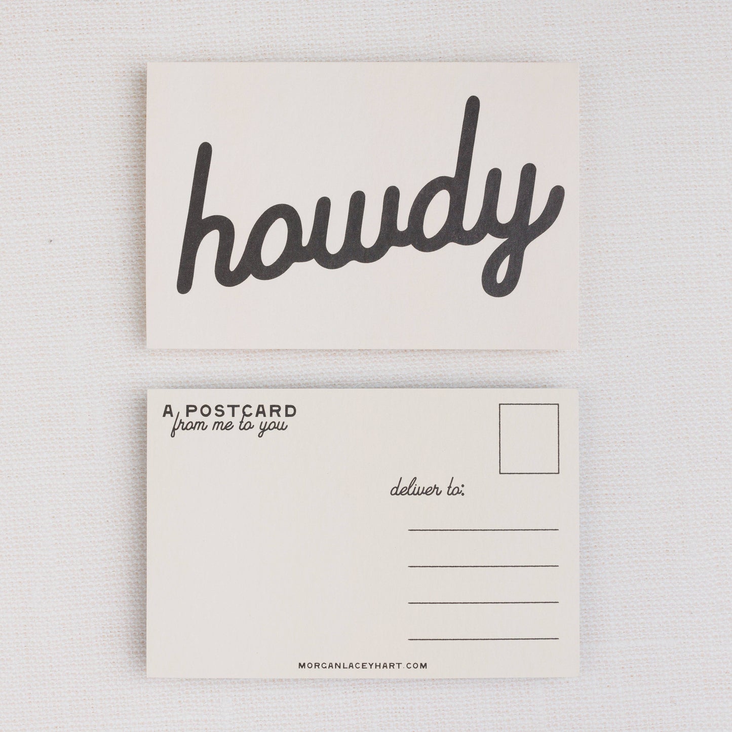 Howdy Postcards: Black / Individual