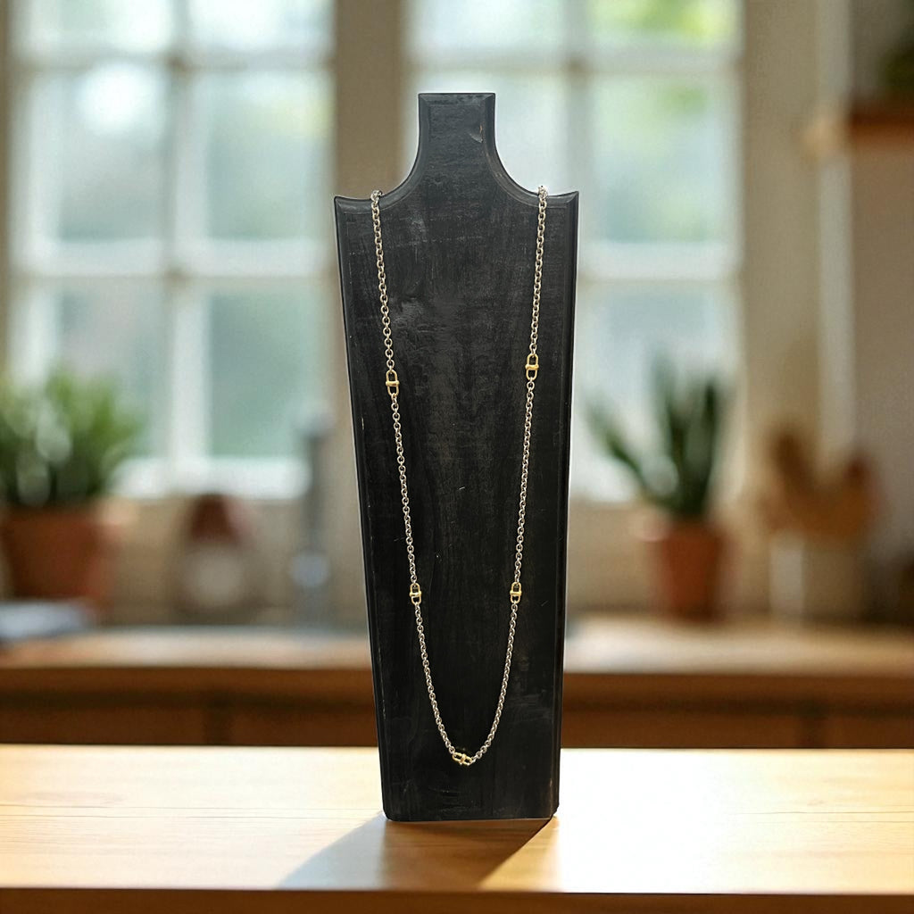 V2 Sterling Chain -Gold plated details