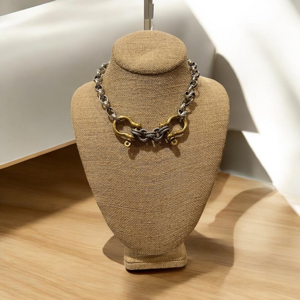 Brass Shackle Necklace