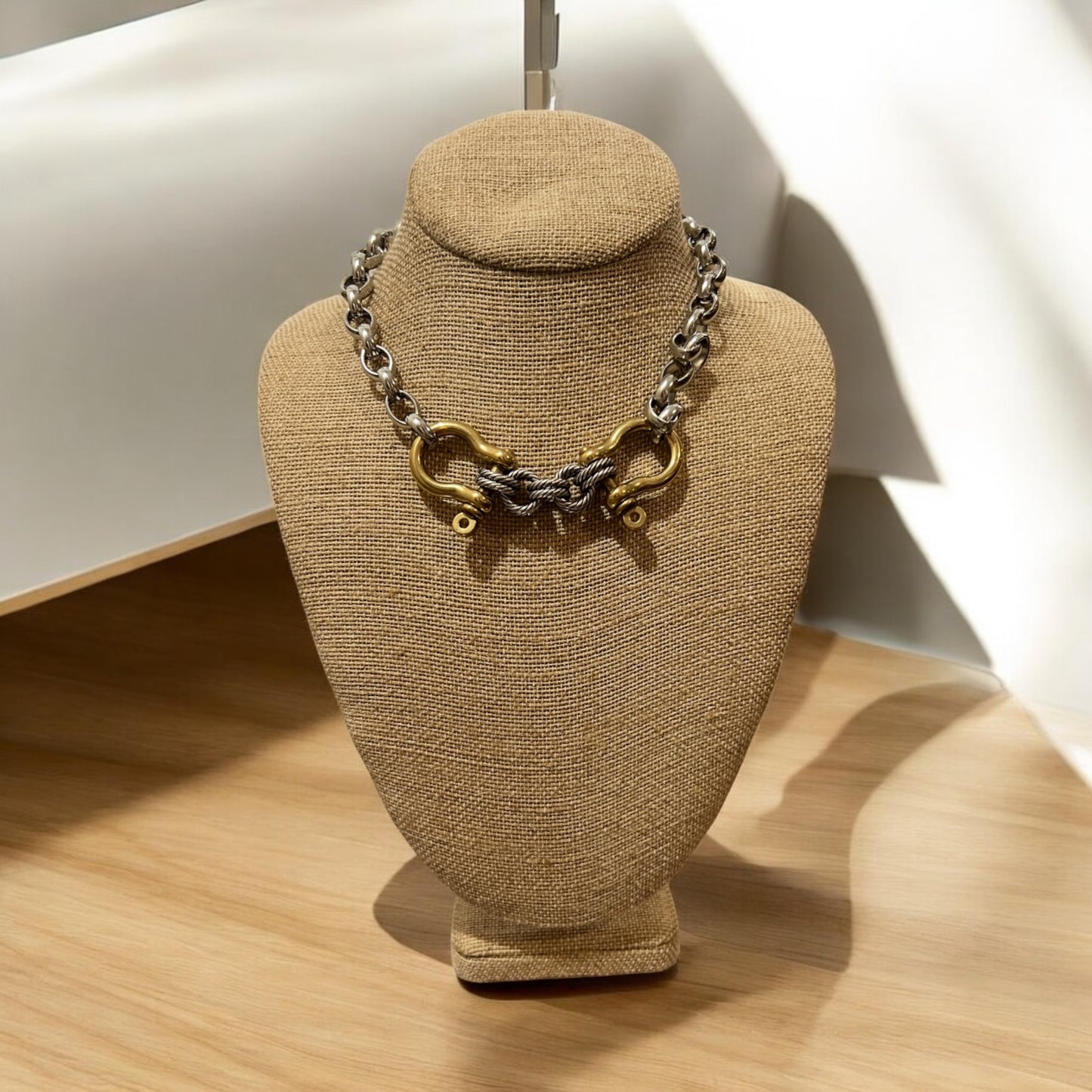 Brass Shackle Necklace