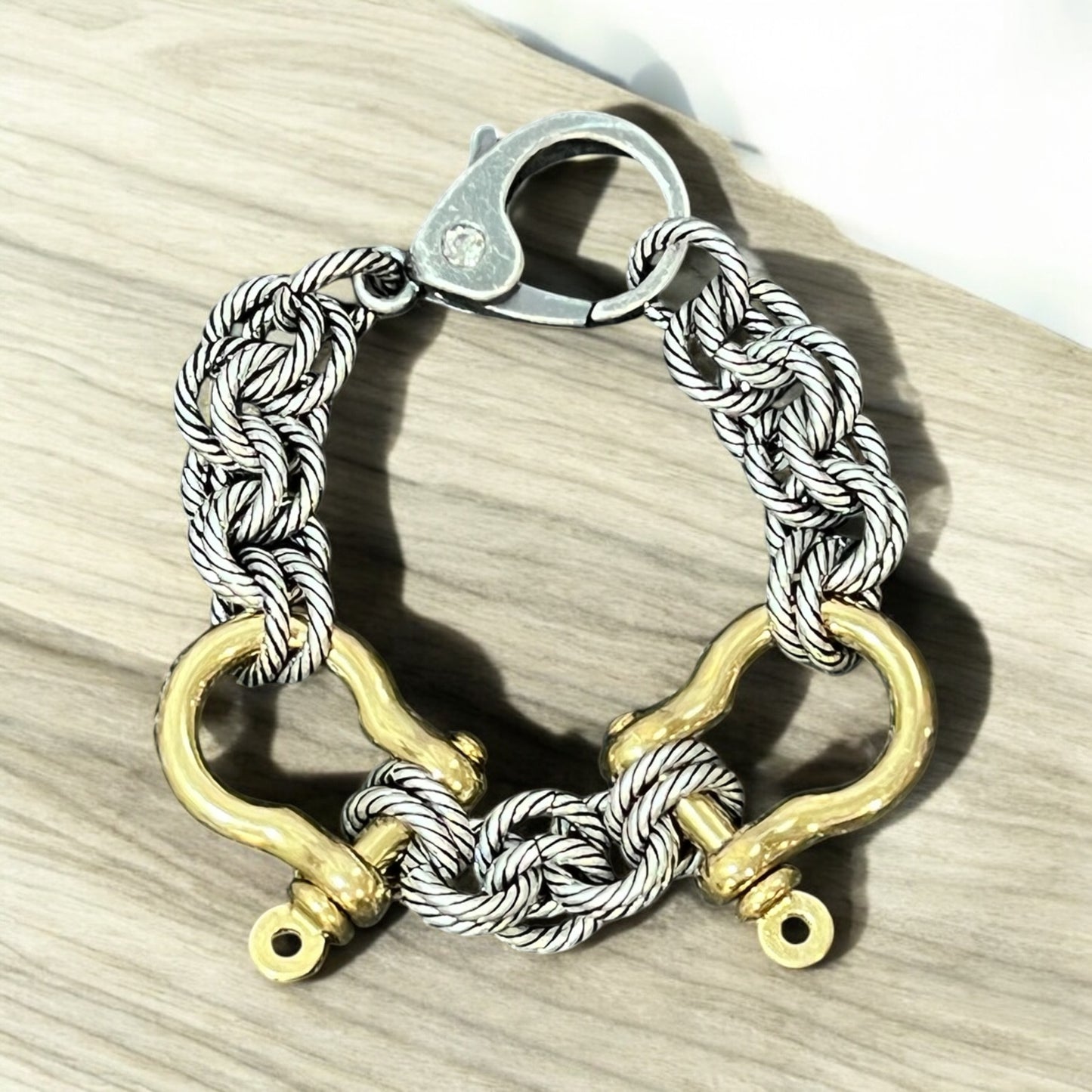 Brass Shackle Bracelet