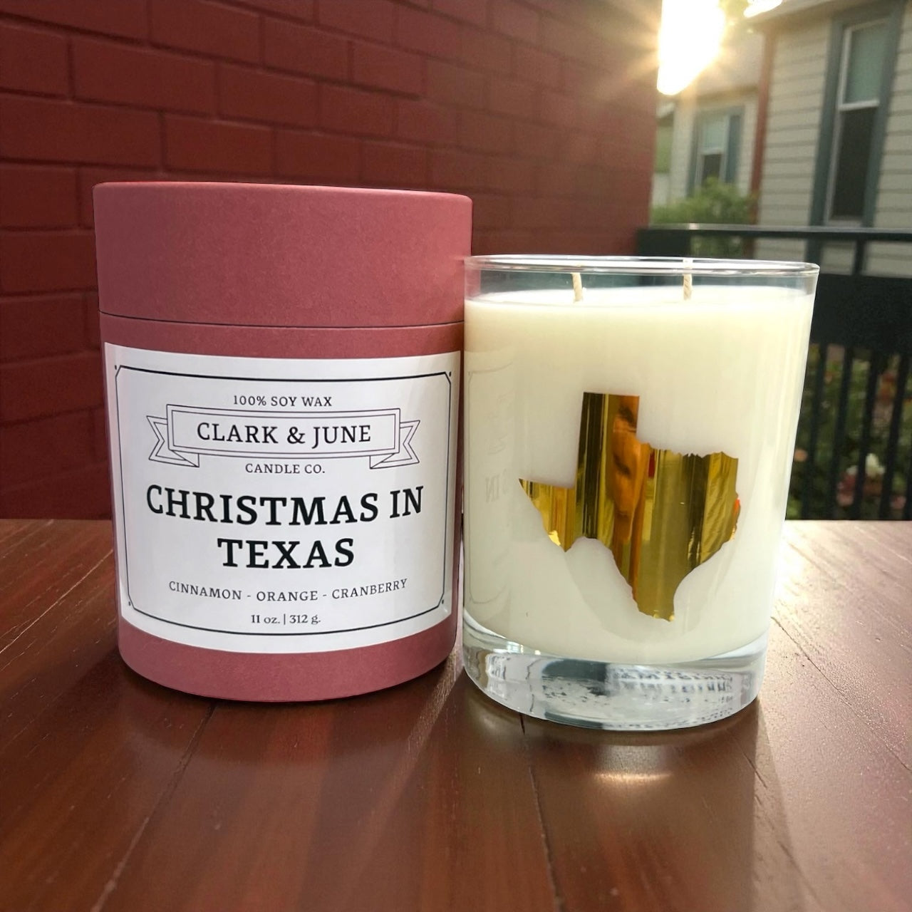 Christmas in Texas Candle in Reusable Cocktail Glass