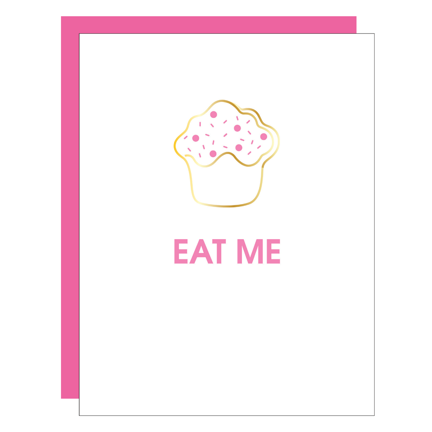 Eat Me - Paper Clip Letterpress Card - Love Card