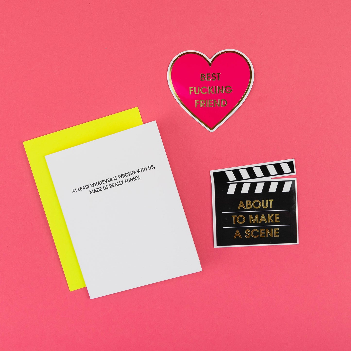 Wrong With Us, Made Us Funny - Everyday Letterpress Card