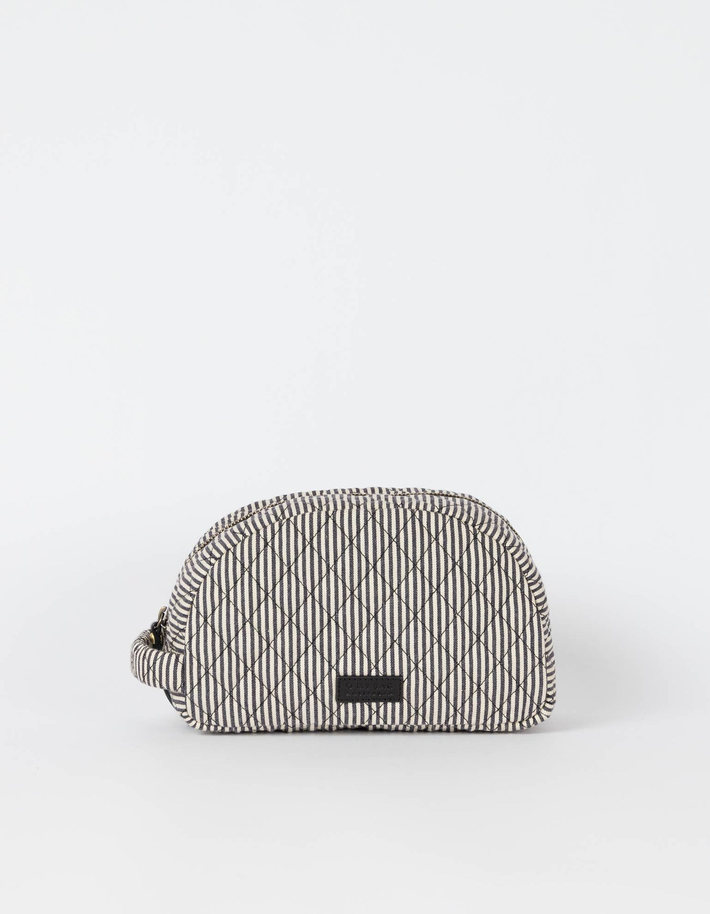 Moon Makeup Bag - Cotton/Black Classic Leather