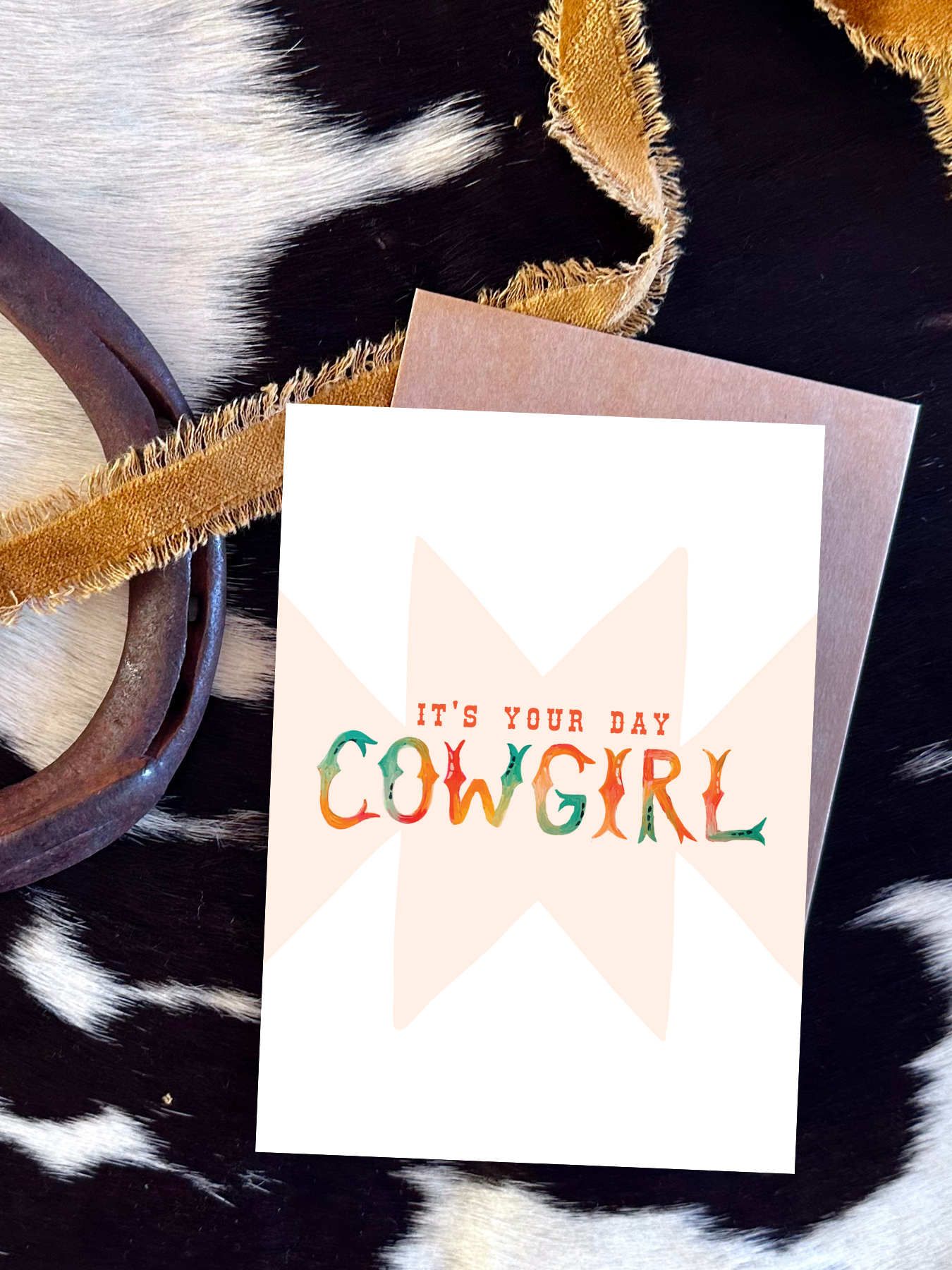 It's Your Day Cowgirl Birthday Card, Cowgirl Congrats Card