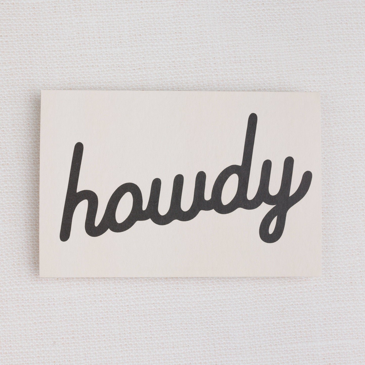 Howdy Postcards: Black / Individual