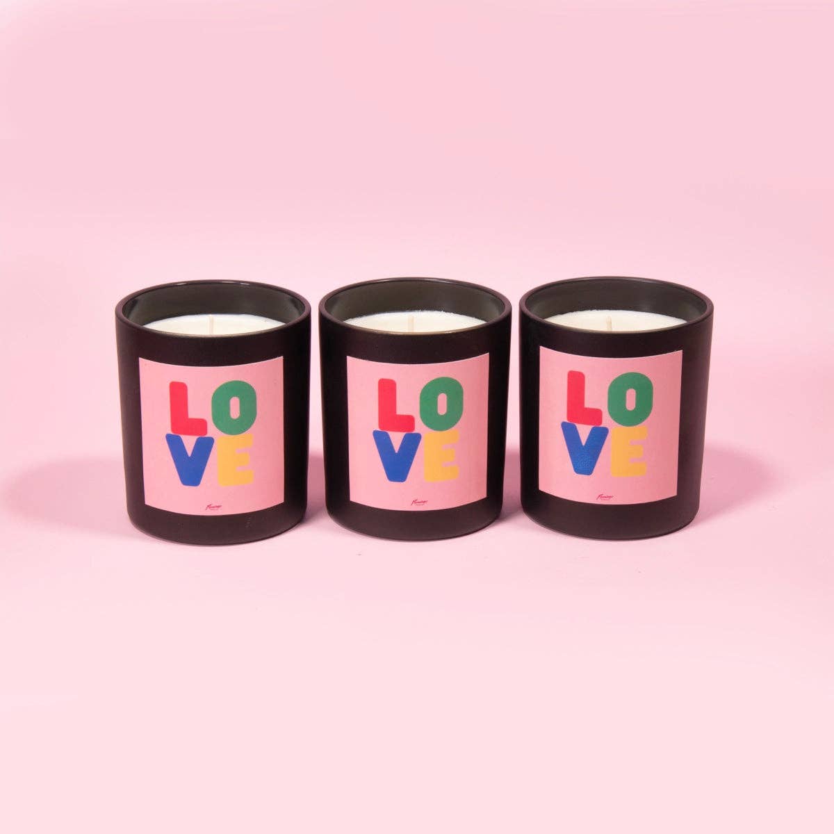 Love Bug LOVE Black Candle