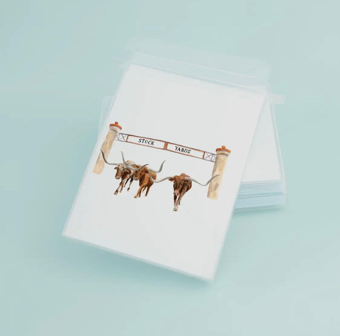 Cattle Drive Fort Worth Stockyards Greeting Card