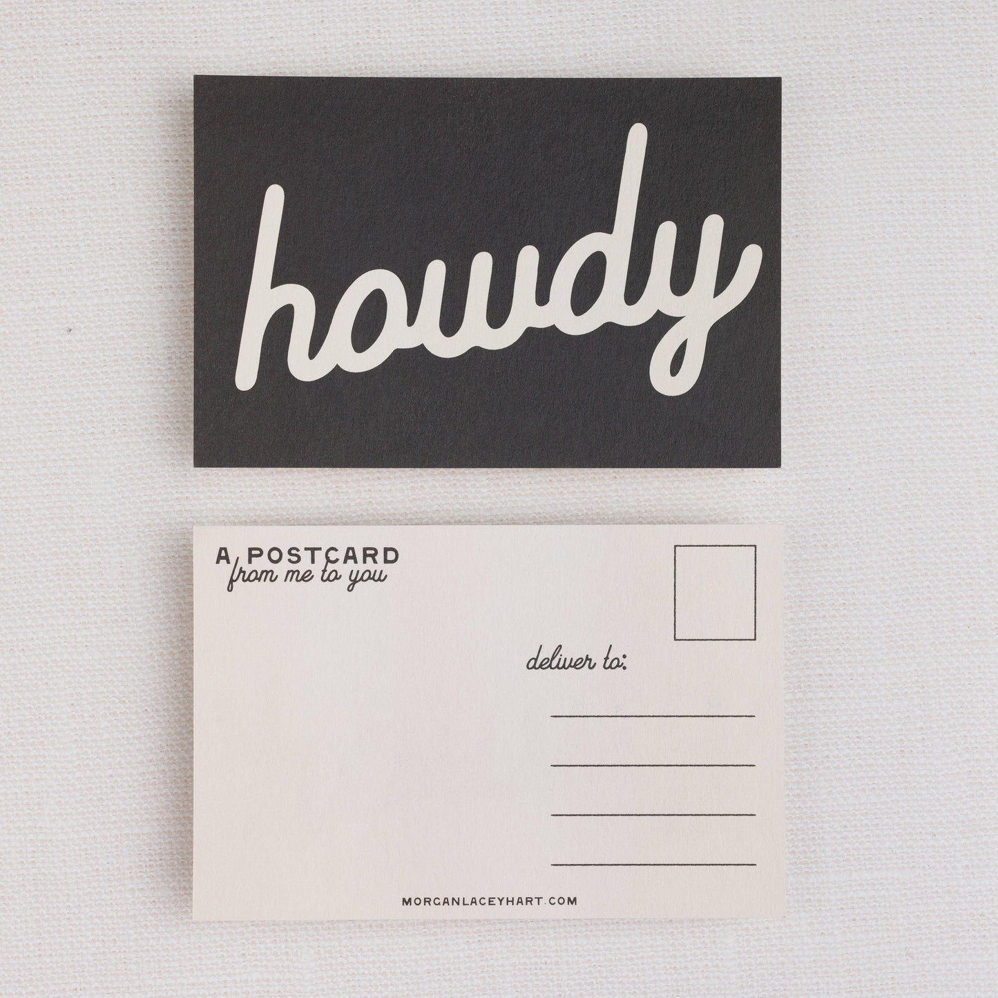 Howdy Postcards: Black / Individual