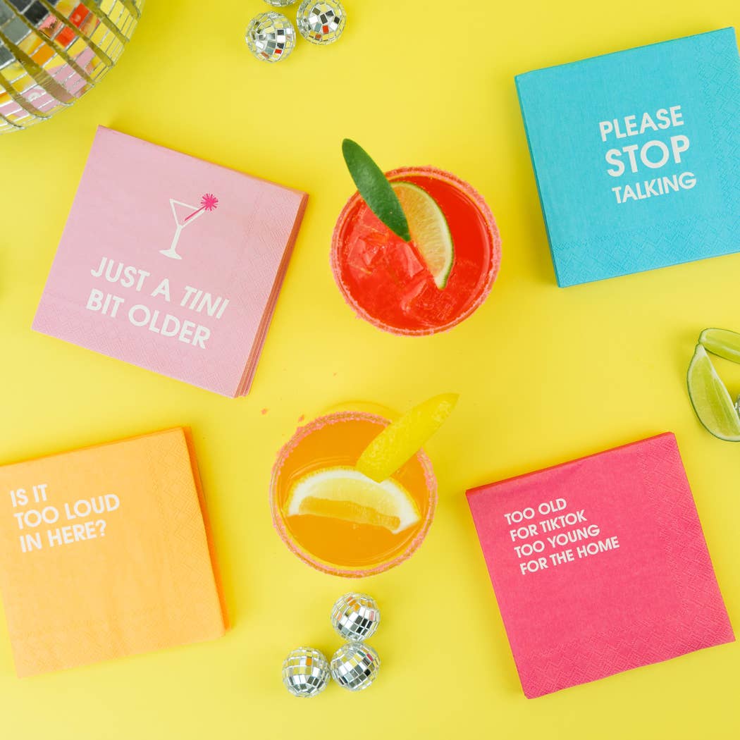 Is It Too Loud In Here - Orange Cocktail Napkins