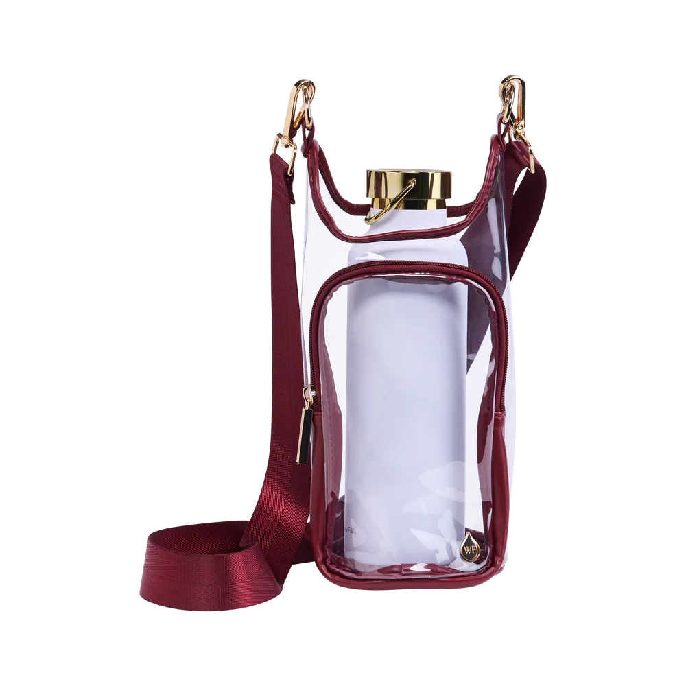 CLEAR HYDROBAG WATER BOTTLE BAG - MAROON STADIUM BAG