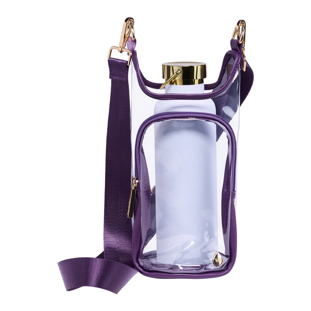 CLEAR HYDROBAG WATER BOTTLE - PURPLE STADIUM BAG