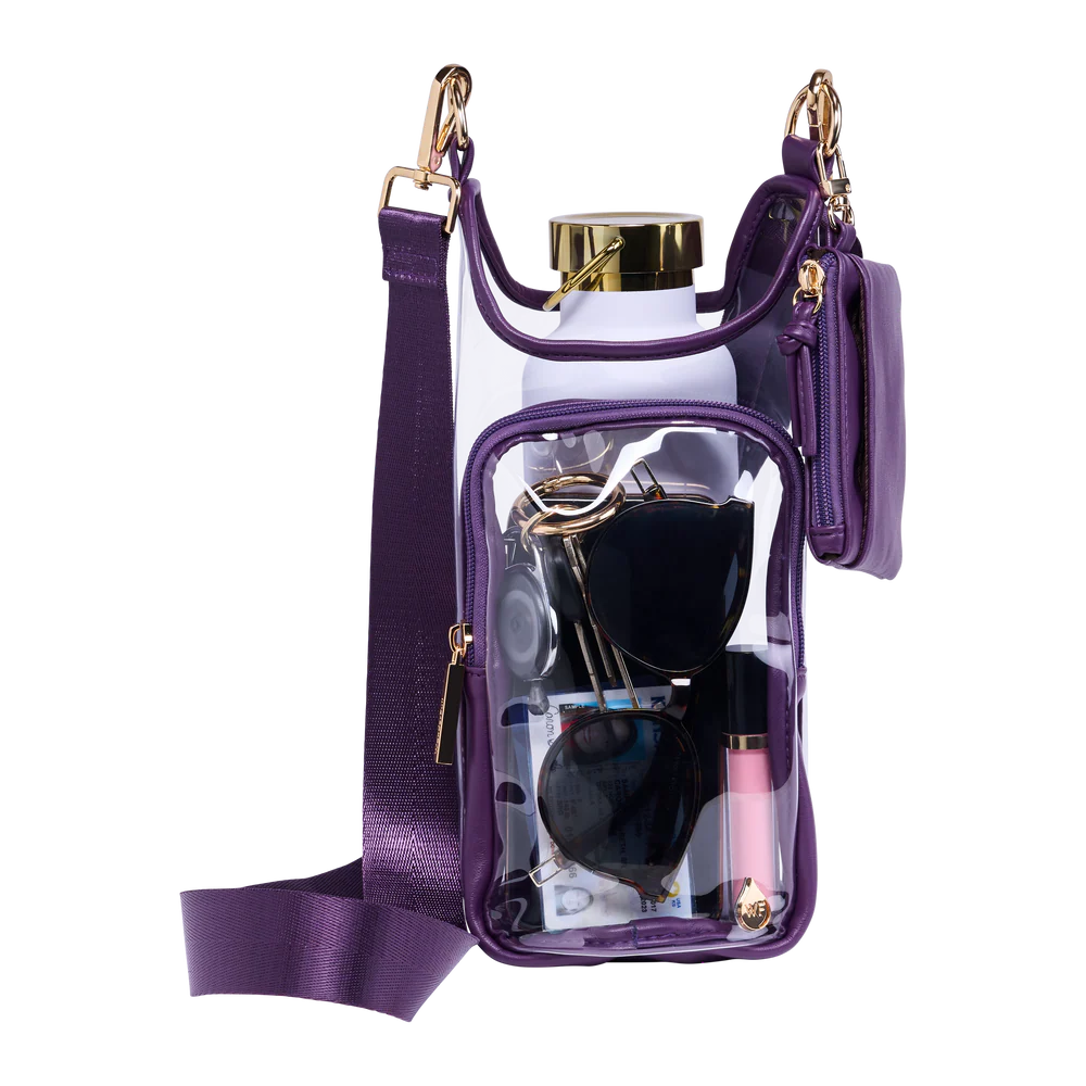 CLEAR HYDROBAG WATER BOTTLE - PURPLE STADIUM BAG