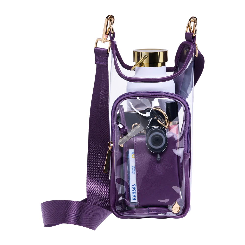 CLEAR HYDROBAG WATER BOTTLE - PURPLE STADIUM BAG