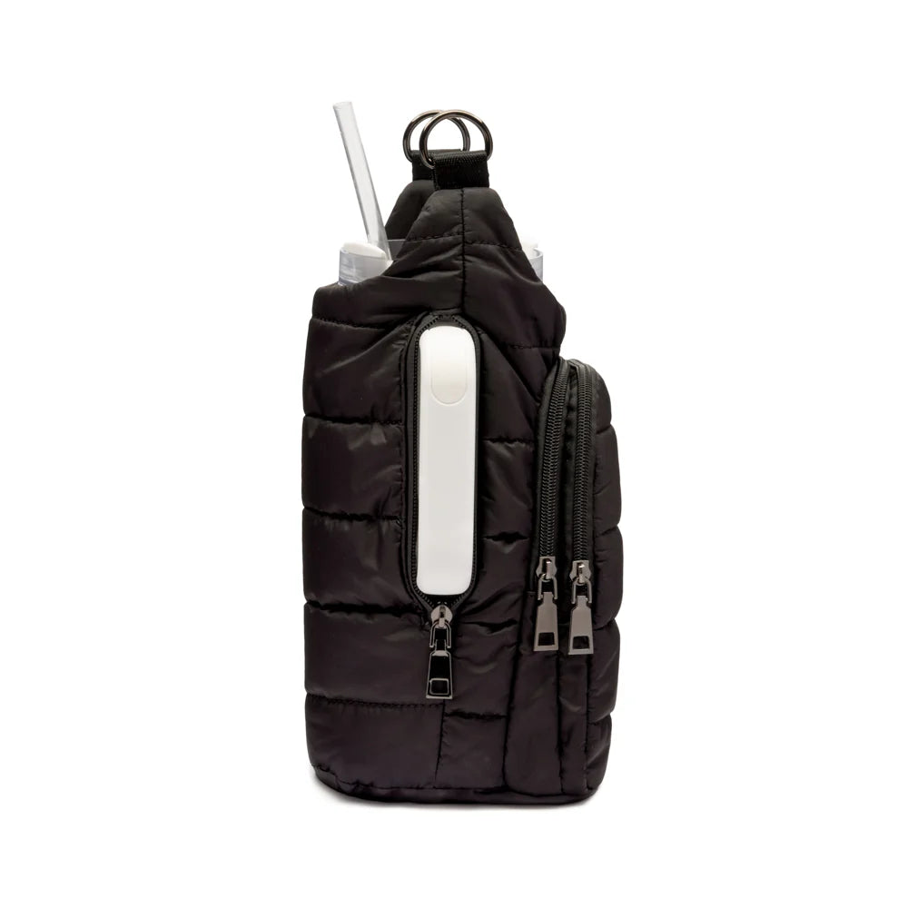 HydroBag Handle Water Bottle Bag, Vegan Leather Trim