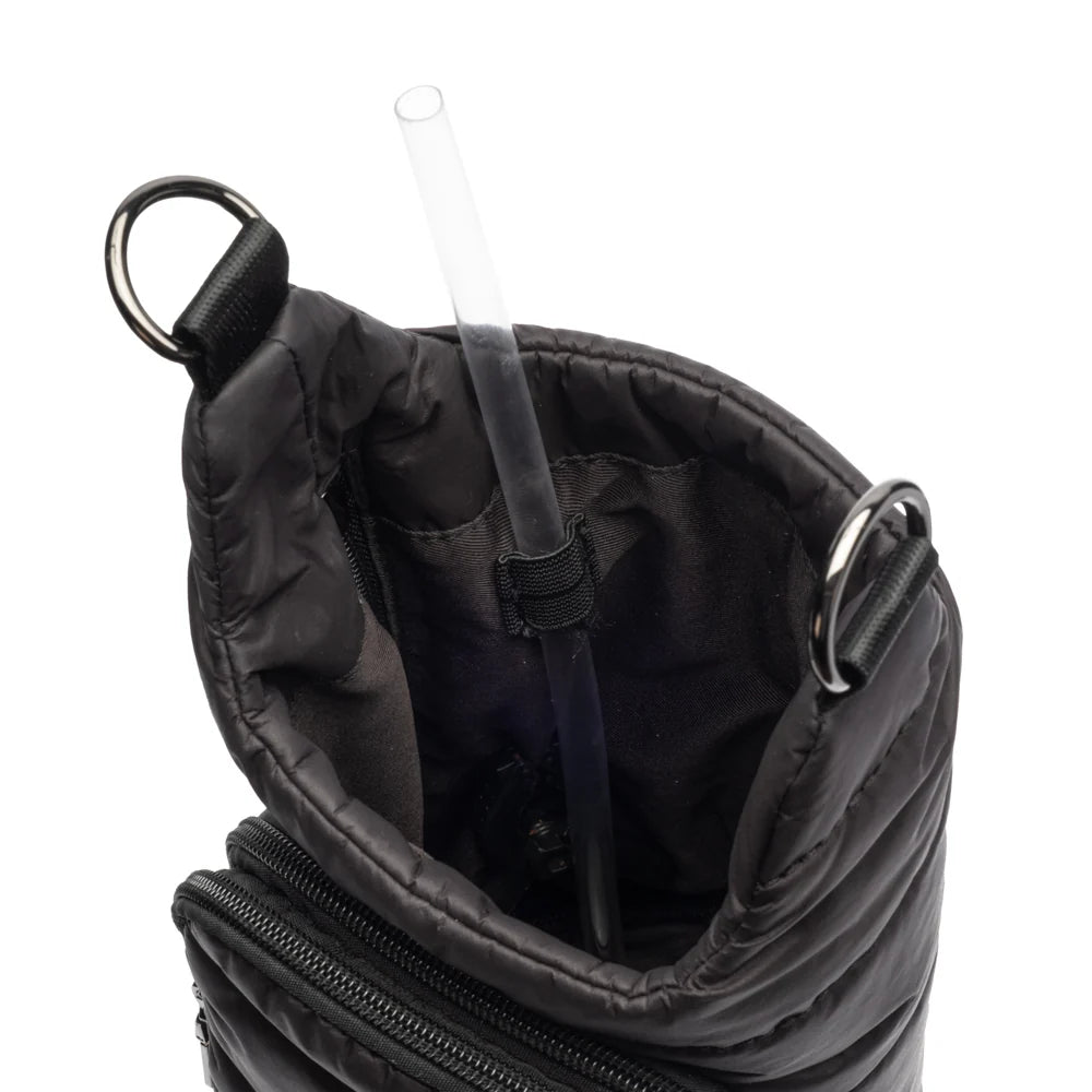 HydroBag Handle Water Bottle Bag, Vegan Leather Trim