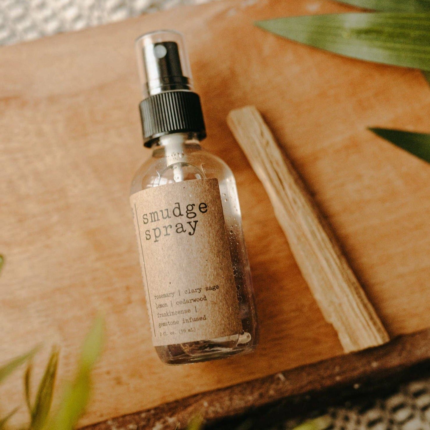 Smudge Spray | Essential Oil Room Spray w/ Amethyst Crystals: 2 oz
