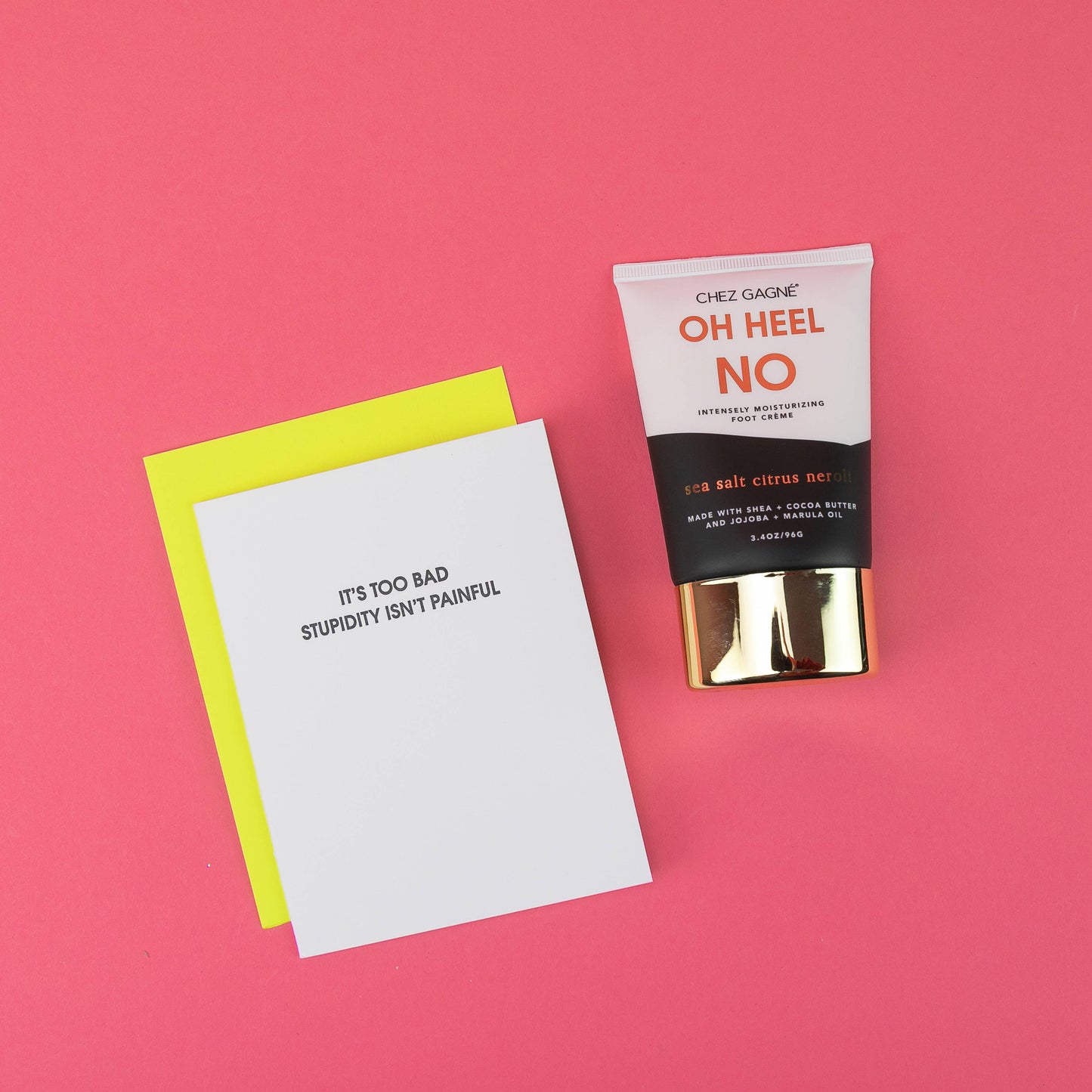 It's Too Bad Stupidity Isn't Painful - Funny Everyday Letterpress Card