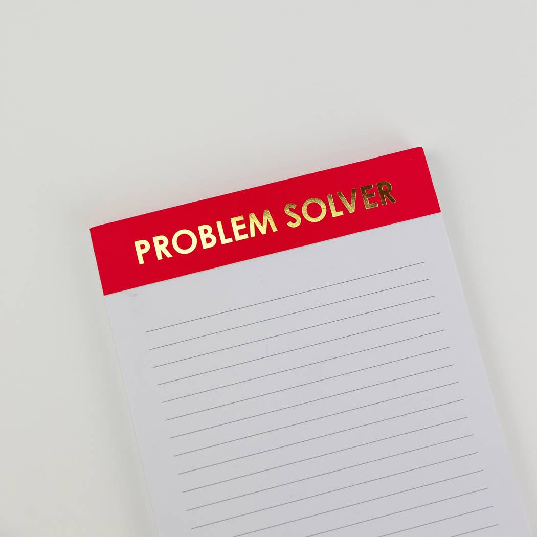 Problem Solver - Lined Notepad - Perforated Sheets - Red