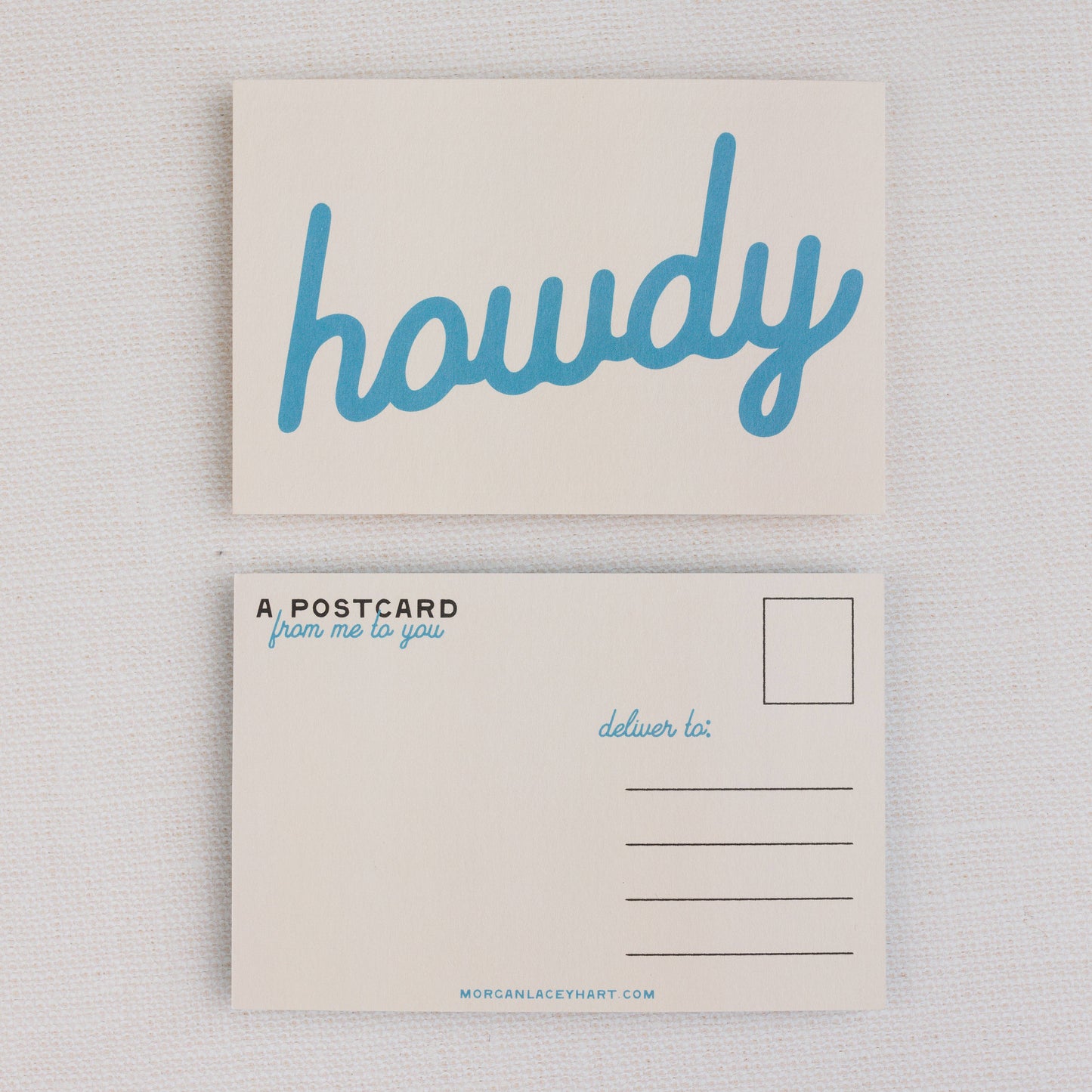 Howdy Postcards: Black / Individual