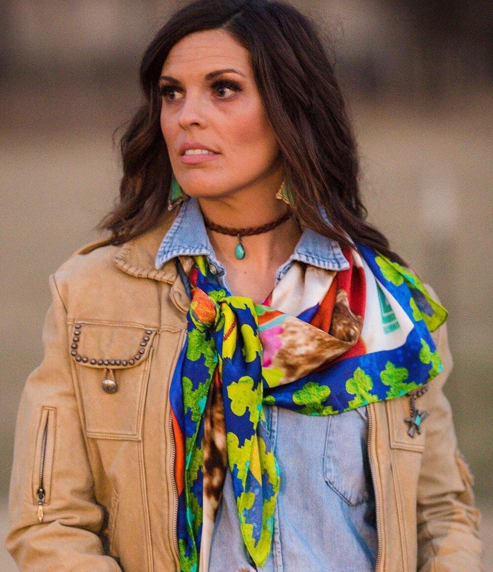 Two Feathers in the Wind Silk Scarf - The Fort - TX