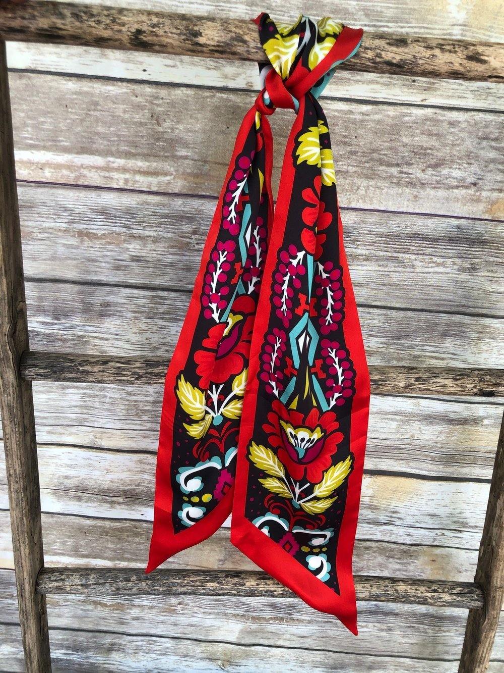 Fiore Silk Twilly Scarf - The Fort - TX
