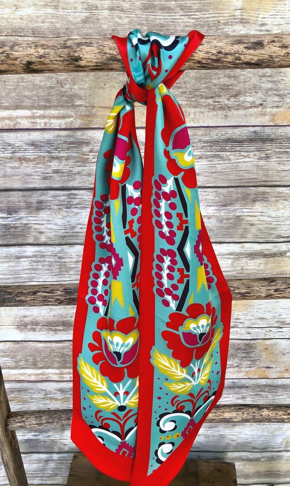 Fiore Silk Twilly Scarf - The Fort - TX