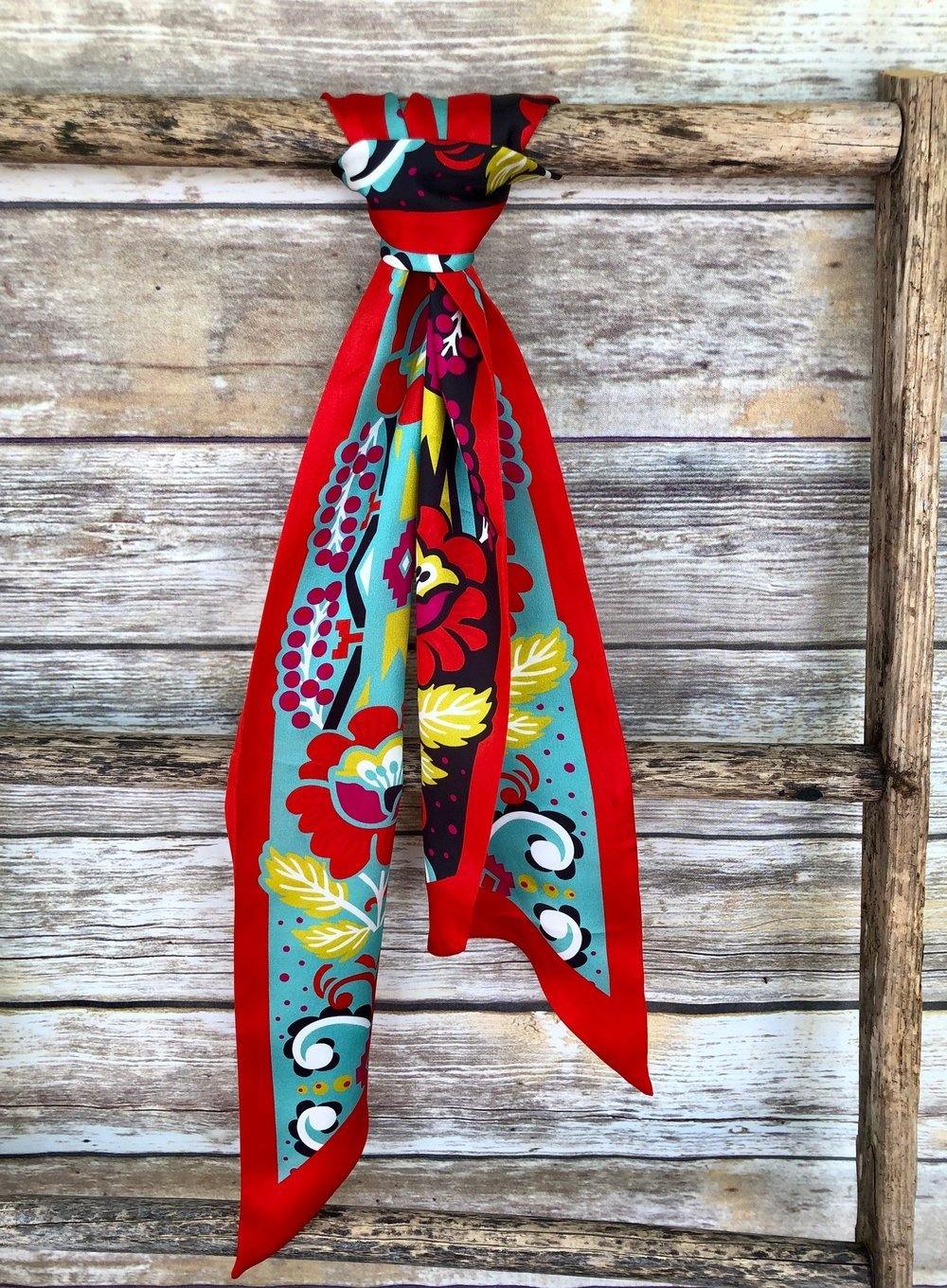 Fiore Silk Twilly Scarf - The Fort - TX