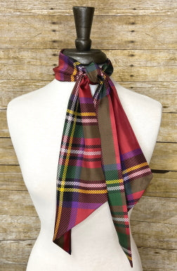 Tartan Plaid Twilly Silk Scarf