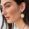 Vintage Maximinus Gold Coin and Crystal Earrings
