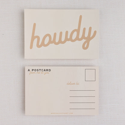 Howdy Postcards:  Black / Individual