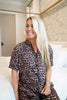 Leopard - Short Sleeve + Pant Pajama Set: M