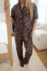 Leopard - Short Sleeve + Pant Pajama Set: M