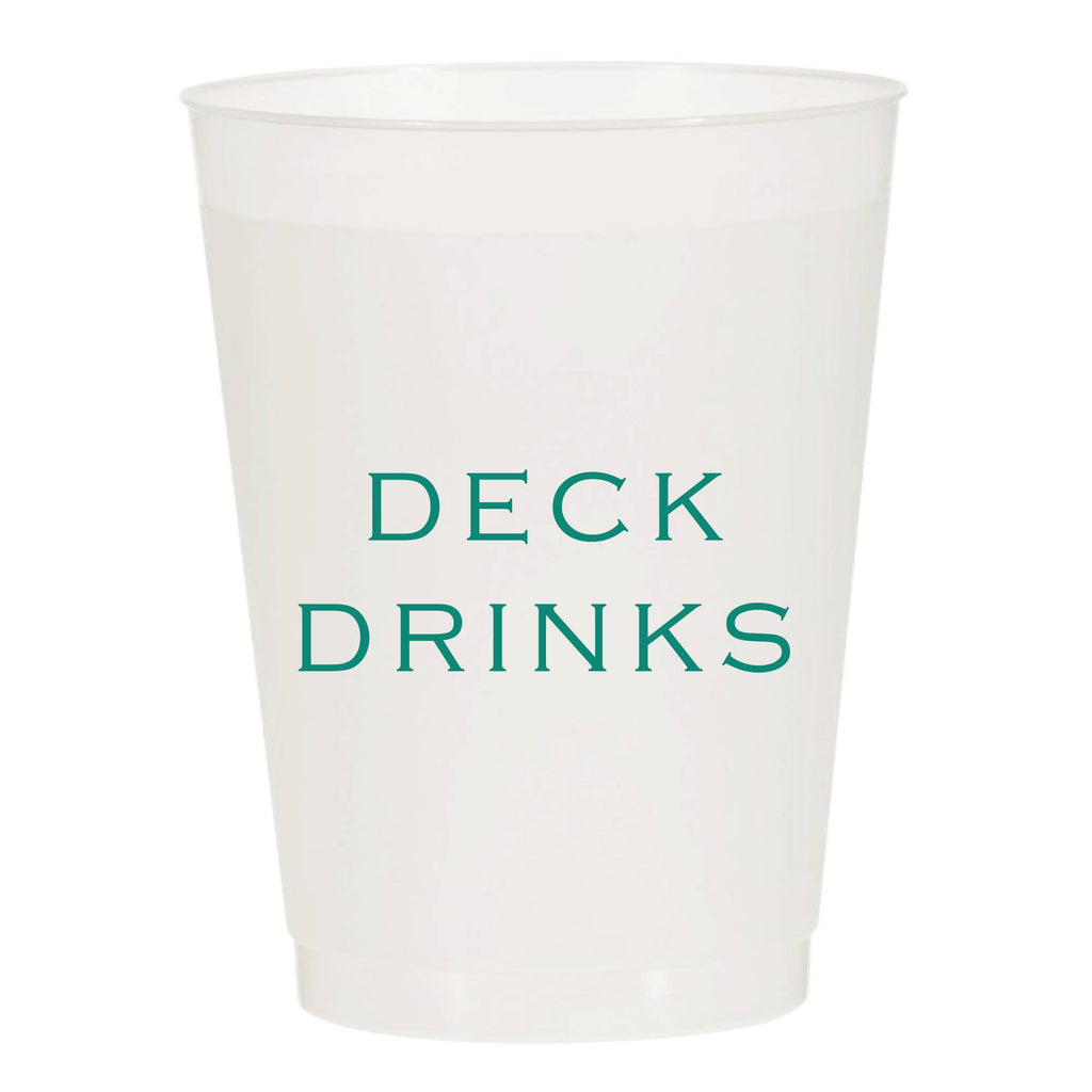Deck Drinks Frosted Cups - Summer: Pack of 6