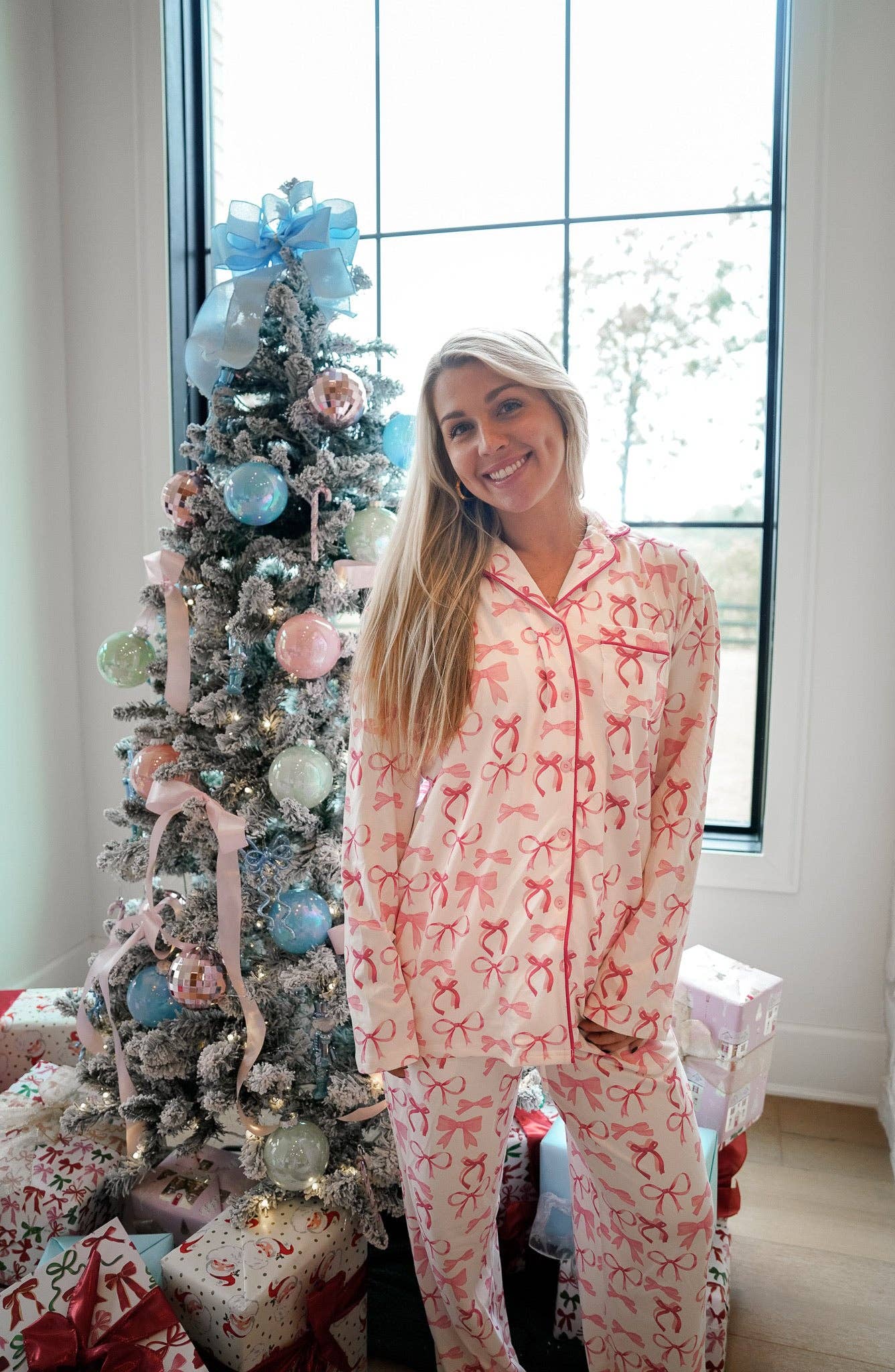 Bows Pajama Set: Large