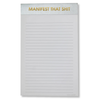 Manifest That Shit Lined Notepad - Perforated Sheets - Silver