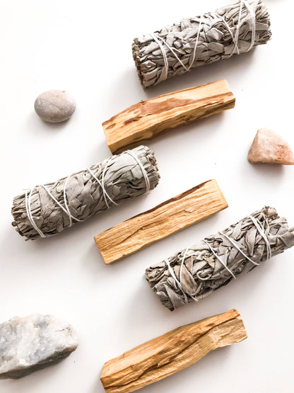 Sage Smudge + Palo Santo - Sustainably Grown Smudge Bundle: Palo Santo AND Sage