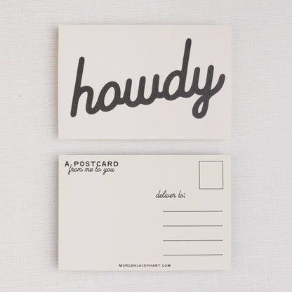 Howdy Postcards:  Black / Individual
