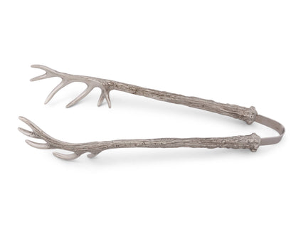 Pewter Antler Pattern Ice / Bread Tongs