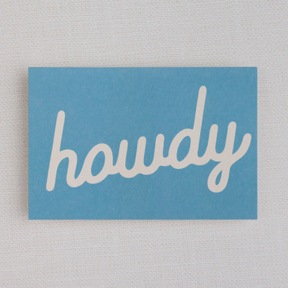 Howdy Postcards:  Black / Individual