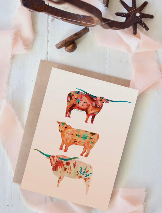 LONGHORN GREETING CARD