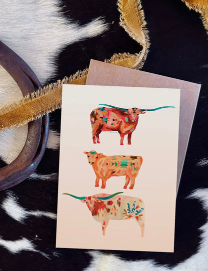 LONGHORN GREETING CARD