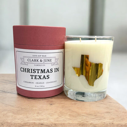 Christmas in Texas Candle in Reusable Cocktail Glass