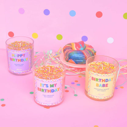 Birthday Cake Happy Birthday Sprinkle Candle