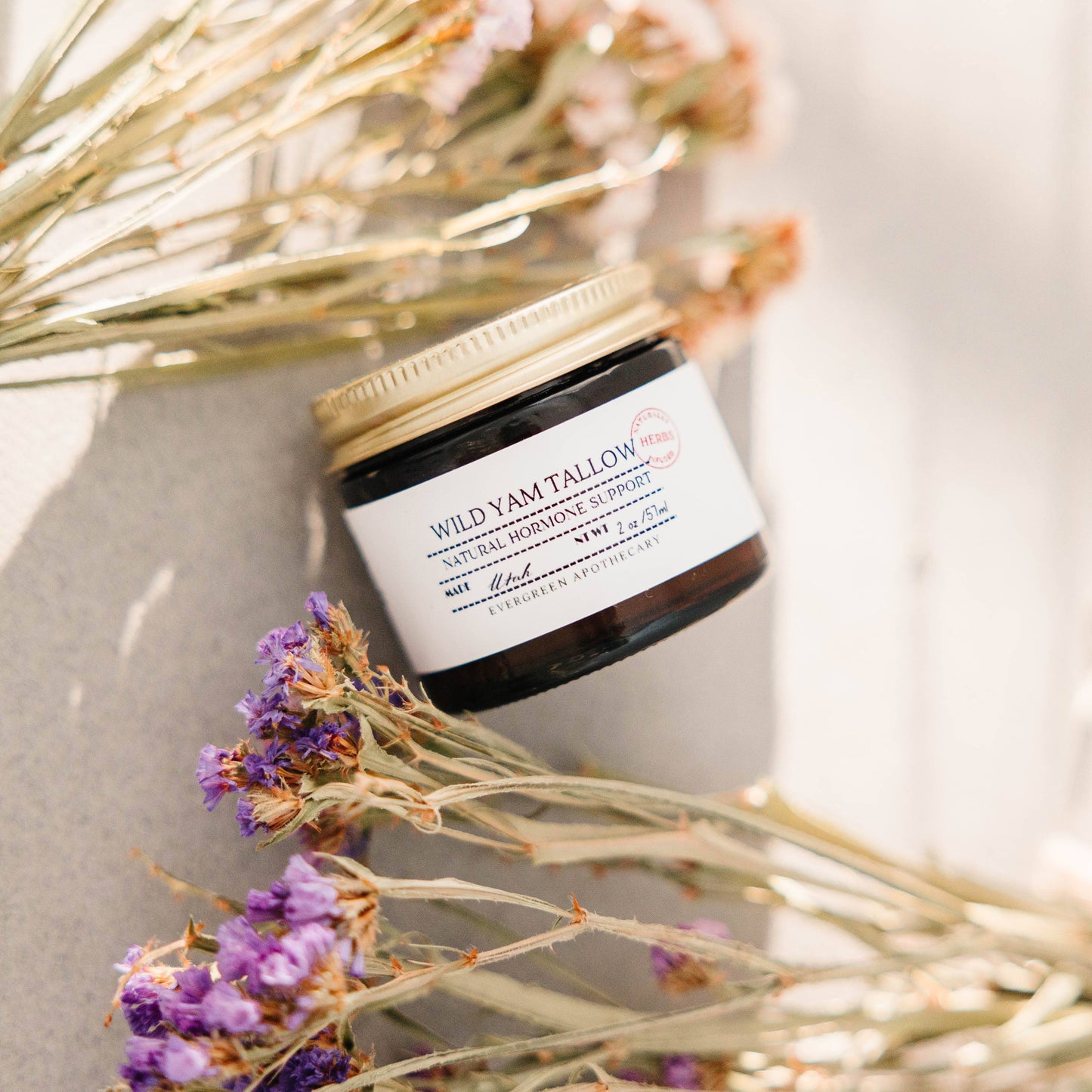 Wild Yam Tallow (made with lady may tallow): for hormonal imbalance