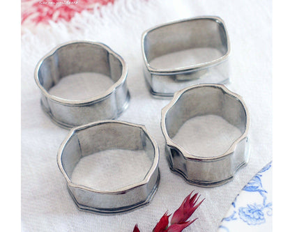 Pewter Classic Napkin Ring Set (4)